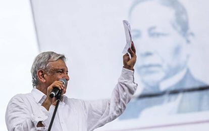 López Obrador durante unacto en Acapulco esta semana