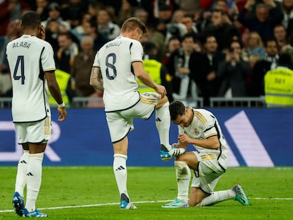 Brahim abrillanta la bota de Kroos después de que le asistiera para el primer gol al Granada.