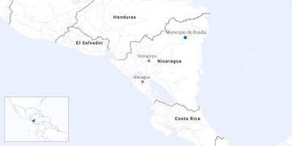 Mapa de Nicaragua.