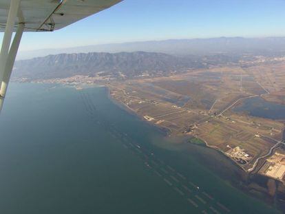 Imatge aèria del delta de l'Ebre.
