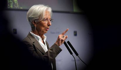  La presidenta del BCE, Christine Lagarde, este viernes en Fráncfort.