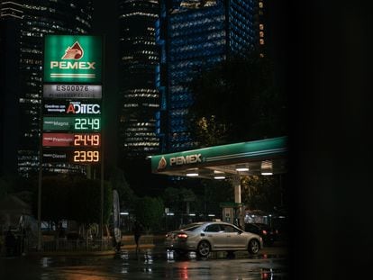 Gasolinera de Pemex en Ciudad de México.