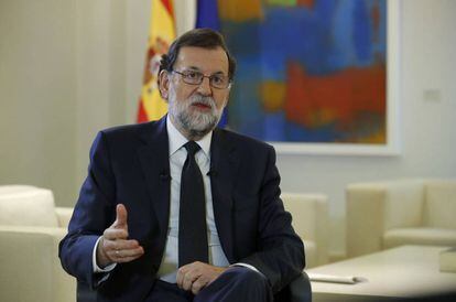 El cap de l'Executiu central, Mariano Rajoy, en una entrevista amb l'agència Efe.
