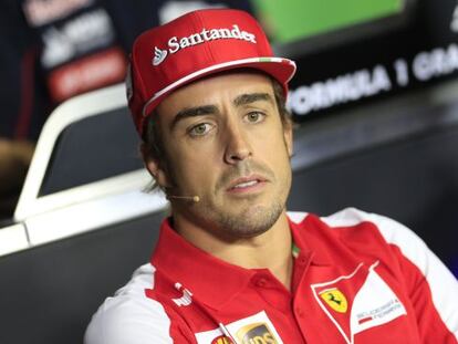 El piloto asturiano Fernando Alonso, en Monza.