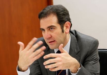 El presidente del Instituto Nacional Electoral, Lorenzo Córdova, en 2019.