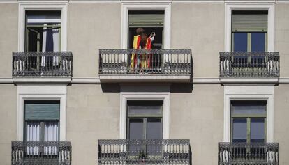 Manifestación unionista organizada por Sociedad Civil Catalana en contra del independentismo.