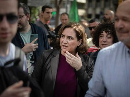 Ada Colau en la manifestación del 1 de Mayo en Barcelona. Massimiliano Minocri