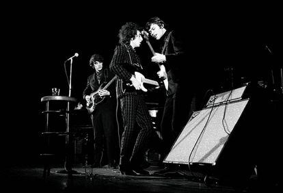 Bob Dylan en un concierto de 1966.