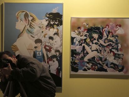 Ilustraciones de la exposici&oacute;n Un planeta enloquecido en Matadero sobre dibujos y arte manga japon&eacute;s. 