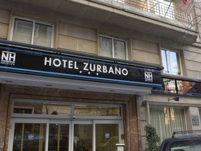 Fachada de uno de los hoteles que la cadena NH tiene en Madrid.