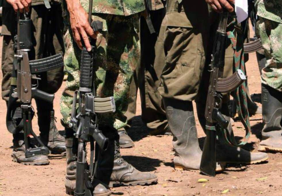 Guerrilleros de las FARC en La Guajira, al norte de Colombia.