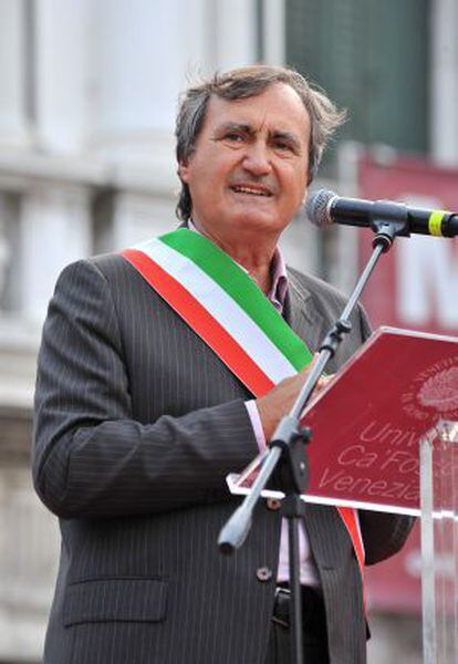 L'alcalde de Venècia, Luigi Brugnaro, al juliol a la plaça de Sant Marc.