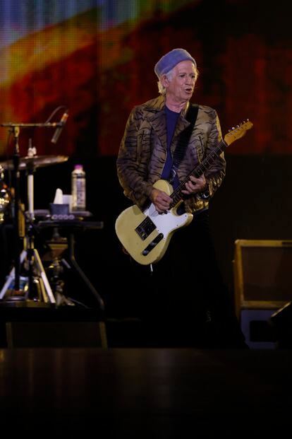 El guitarrista de The Rolling Stones, Keith Richards, durante el concierto.