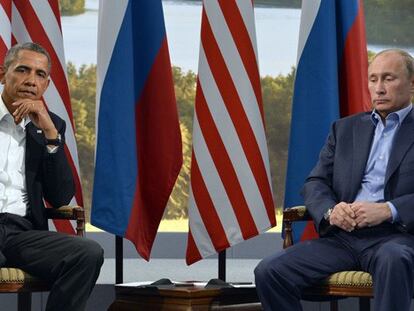 Reunión entre Obama y Putin en la cumbre del G8.