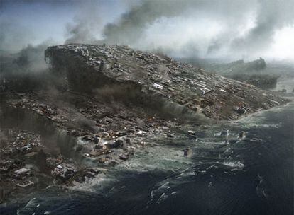 Una de las ciudades destrozadas en el fin del mundo de <i>2012.</i>