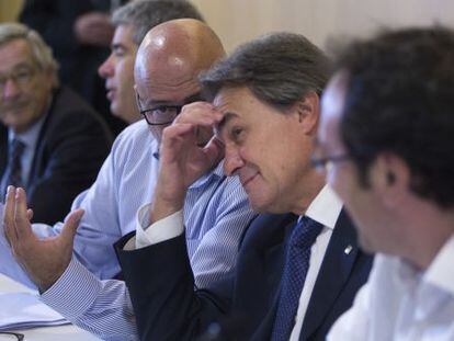 Artur Mas, el lunes, durante la reuni&oacute;n del Comit&eacute; Ejecutivo Nacional de Converg&egrave;ncia Democr&agrave;tica de Catalunya.