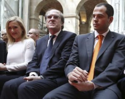 Els candidats Cristina Cifuentes, Angel Gabilondo, Ignacio Aguado.