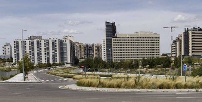 Imagen del desarrollo urbanístico de Valdebebas, en Madrid. 