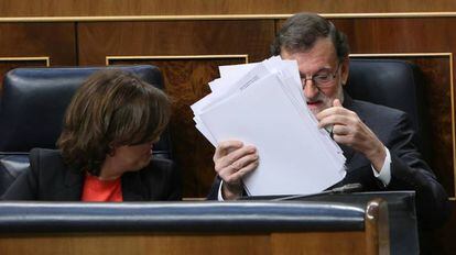 Mariano Rajoy en el Pleno del Congreso.