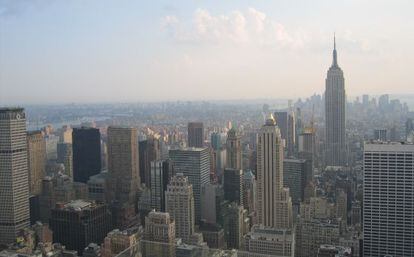 Panor&aacute;mica de Manhattan con el Empire State al fondo.