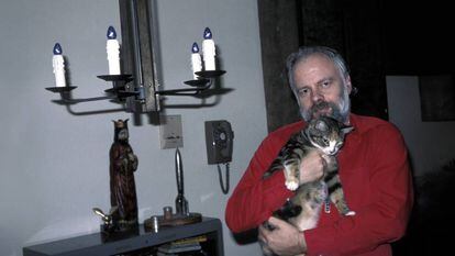 El autor estadounidense Philip K. Dick en mayo de 1977.