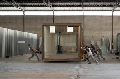 A TINI module in its warehouse in Plasencia (Cáceres).