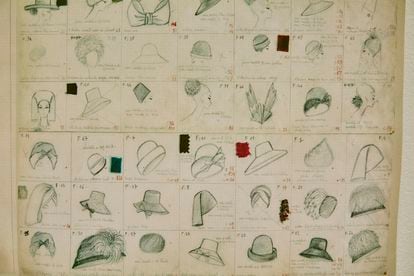 historical sketches of various hats of the brand