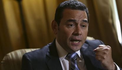 El presidente electo de Guatemala, Jimmy Morales, durante una entrevista el pasado octubre.