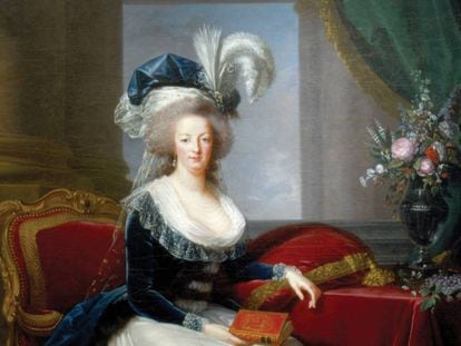 La reina María Antonieta, retratada por la pintora Marie Louise Élisabeth Vigée-Lebrun.