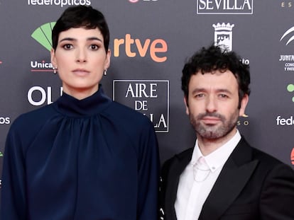 Isabel Peña y Rodrigo Sorogoyen en los premios Goya 2020 que se celebraron en Málaga.