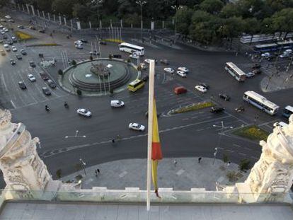 El mirador del Palacio de Cibeles ofrece una perspectiva &uacute;nica de la plaza