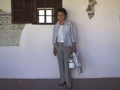 Carmen Laff&oacute;n en el convento de Santa Clara