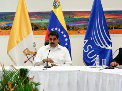 Nicolás Maduro, durante el encuentro