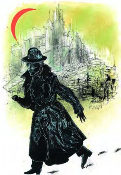 Ilustración de Luis Scafati para 'El castillo' de Kafka (Sexto Piso).