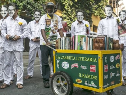 Martín Murillo, con su carreta literaria.