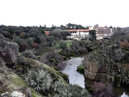 El río Yeltes a su paso por Baños de Retortillo (Salamanca).