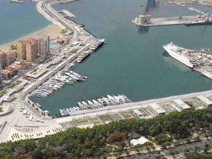 Recreación de la futura marina de megayates en el puerto de Málaga.
