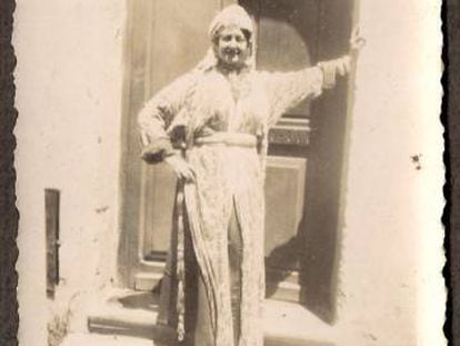 Paquita a su llegada a Rabat en 1939.