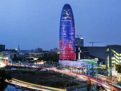 El districte del 22@, amb la Torre Agbar.