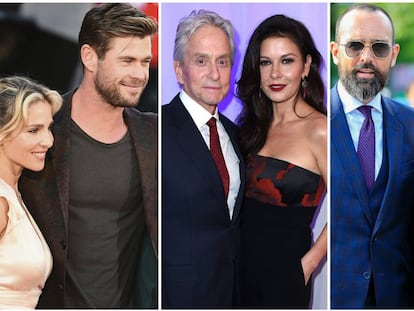 Elsa Pataky, Chris Hemsworth, Michael Douglas, Catherine Zeta-Jones, Risto Mejide y Laura Escanes.