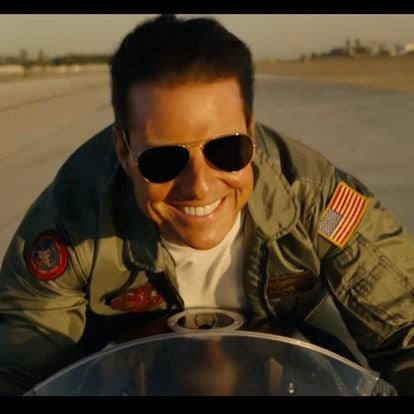 Tom Cruise en una secuencia del trailer de 'Top Gun: Maverick'.