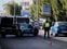 Varios policías vigilan en un control en la avenida de los Poblados con la A-42 de salida de Madrid, esta mañana.