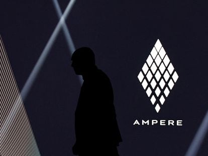 El logo de Ampere durante la presentación del pasado 15 de noviembre.