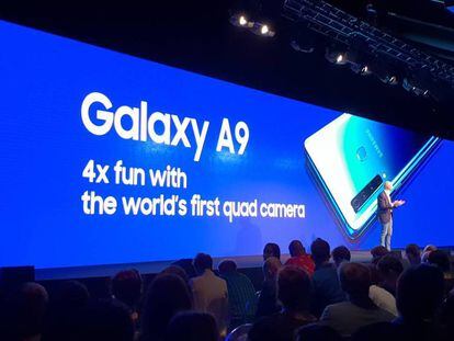 Presentación del Samsung Galaxy A9, en Milán. En vídeo, el anuncio con el que Samsung presenta las cámaras de su nuevo samrtphone.