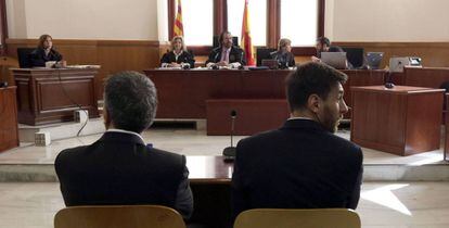 El futbolista Lionel Messi, declarando en el juzgado.