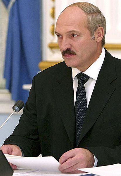 Alexandr Lukashenko, ayer en una conferencia de prensa en Minsk.