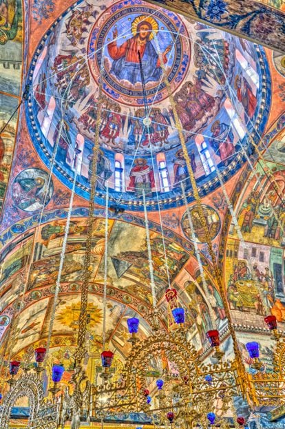 The decorative details of Bachkovo, the second most important Orthodox monastery in Bulgaria whose origins date back to the year 1083.