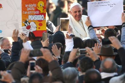 El Papa, el día de su cumpleaños, el 17 de diciembre.