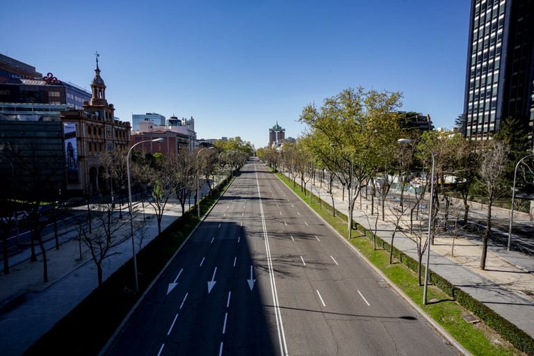 Imagen del Paseo de La Castellana, en Madrid.