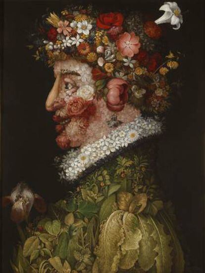 'La Primavera', lienzo de Giuseppe Arcimboldo que puede verse en la Real Academia de Bellas Artes de San Fernando .